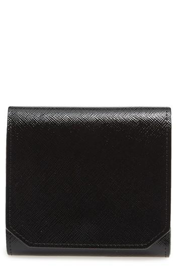 Women's Nordstrom Trifold Leather Envelope Wallet - Black