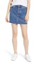Women's Agolde Quinn Denim Miniskirt - Blue