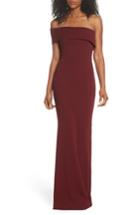 Women's Katie May Titan One-shoulder Cutout Crepe Gown - Burgundy