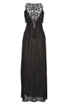 Women's Topshop Crochet Back Cover-up Maxi Dress
