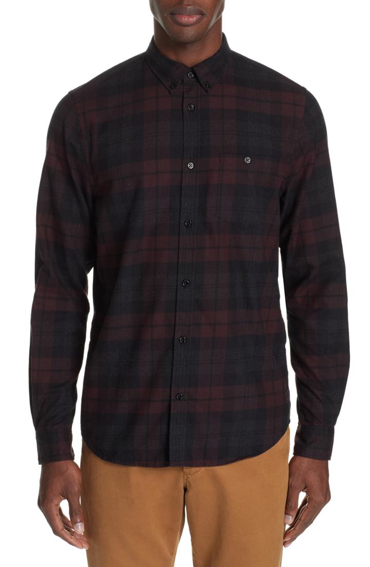 Men's Norse Projects Anton Flannel Sport Shirt - Brown