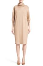 Women's Max Mara Agro Wool Turtleneck Dress - Brown