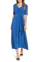 Women's Chaus Cutout Sleeve Tie Waist Dress - Blue