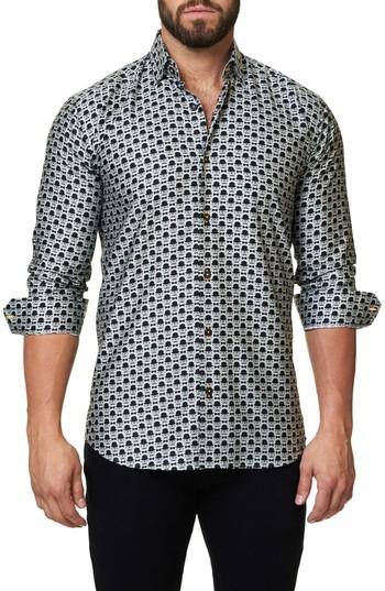 Men's Maceoo Regular Fit Print Sport Shirt (m) - Grey