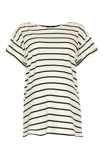 Topshop Stripe Roll Sleeve Maternity Tee