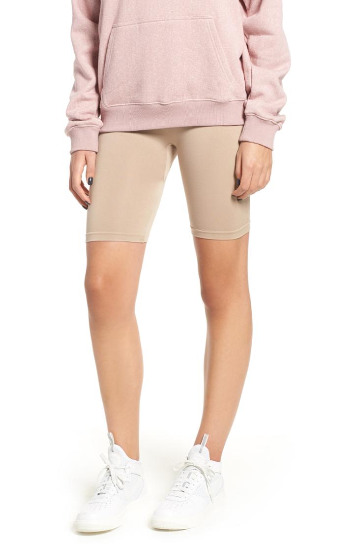 Women's David Lerner Seamless Bike Shorts /x-large - Beige