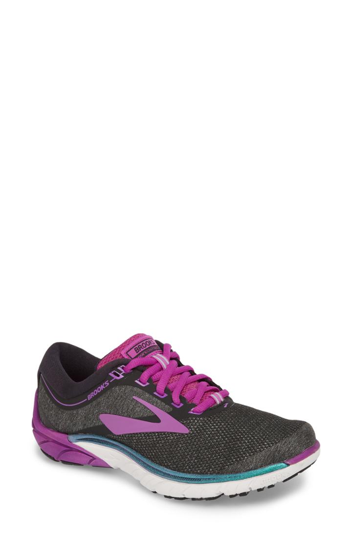 Women's Brooks Purecadence 7 Road Running Shoe .5 B - Black