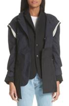 Women's Comme Des Garcons Deconstructed Double Blazer - Black