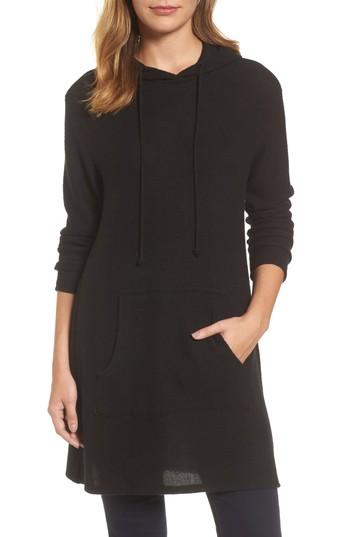 Women's Caslon Hooded Tunic, Size - Black