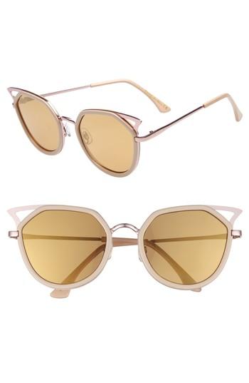 Women's Circus By Sam Edelman Satellite 60mm Cat Eye Sunglasses - Nude