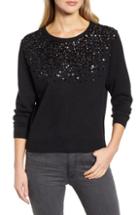 Women's Cece Sequin Sweater - Black