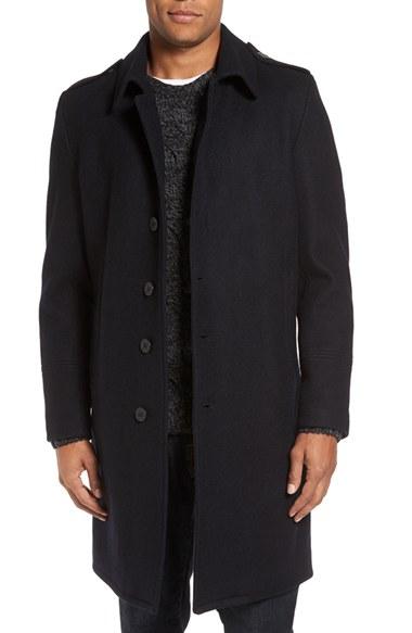 Men's Schott Nyc Wool Blend Officer Coat