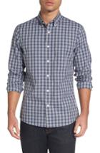 Men's Nordstrom Men's Shop Trim Fit Non-iron Check Sport Shirt - Grey