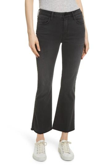 Women's Frame Le Crop Mini Boot Jeans - Black