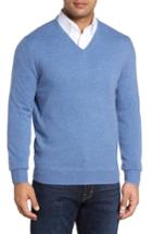 Men's Monte Rosso V-neck Cashmere Sweater - Blue