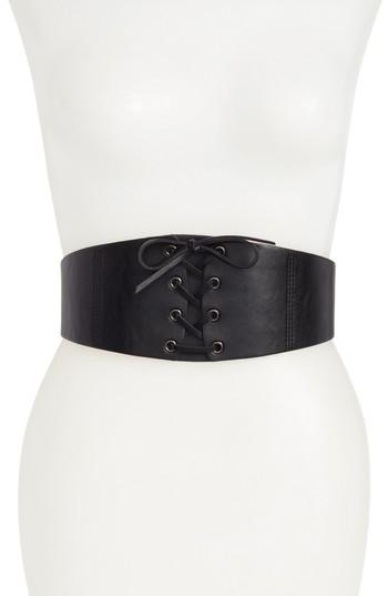 Women's Treasure & Bond Corset Stretch Belt - Black