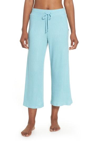 Women's Joe's Wide Leg Cropped Sleep Pants - Blue/green