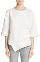 Women's Fabiana Filippi Asymmetrical Cotton Sweatshirt Us / 38 It - Ivory
