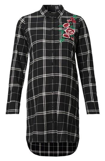 Women's Supermom Applique Longline Blouse, Size - Black