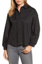 Women's Gibson Blouson Sleeve Shirt, Size - Black