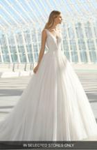 Women's Rosa Clara Dillan Beaded Tulle Gown, Size - Ivory