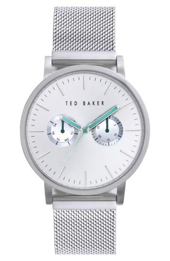 Men's Ted Baker London Multifunction Mesh Strap Watch, 40mm