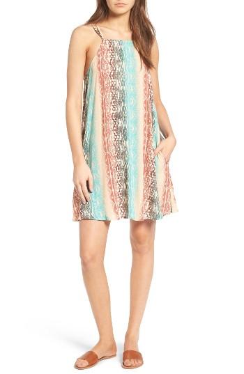Women's Mimi Chica Square Neck Shift Dress - Blue/green