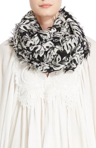 Women's Chloe Palm Fil Coupe Scarf, Size - Black