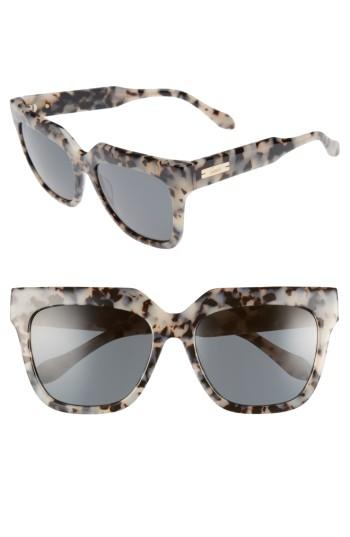 Women's Sonix Avalon 55mm Gradient Lens Square Sunglasses - Milk Tortoise/ Black Fade