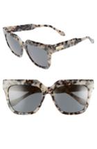 Women's Sonix Avalon 55mm Gradient Lens Square Sunglasses - Milk Tortoise/ Black Fade
