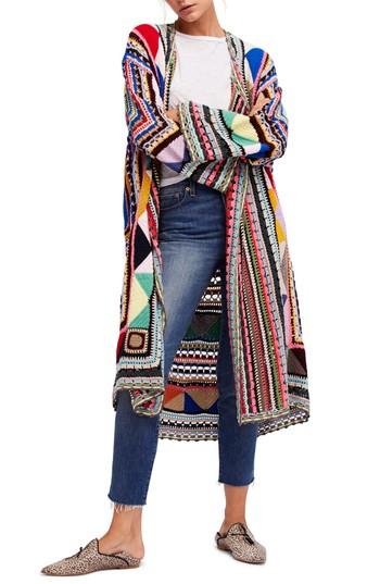 Women's Free People Camden Town Crochet Duster, Size - Red