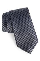 Men's Nordstrom Men's Shop Geometric Silk Tie, Size - Black