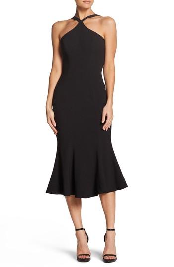 Women's Dress The Population Tessa Crepe Mermaid Dress - Black