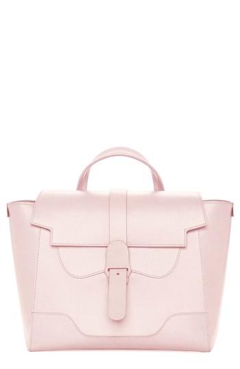 Senreve Maestra Pebbled Leather Satchel - Pink