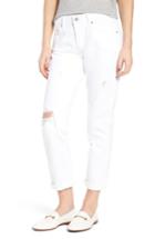 Women's Levi's 501 Ripped Taper Jeans X 28 - White