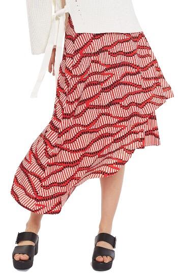 Women's Topshop Matchstick Print Midi Skirt