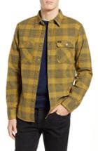 Men's Brixton Bowery Flannel Shirt, Size - Grey