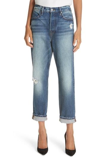 Women's Frame Le Pegged Cuffed Crop Jeans - Blue