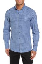 Men's Zachary Prell Kapur Slim Fit Check Sport Shirt - Blue