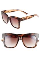 Women's Quay Australia Supine 51mm Square Sunglasses - Tort/ Brown Lens