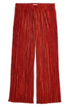 Women's Madewell Texture & Thread Micropleat Wide Leg Pants - Orange