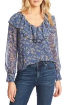 Women's 1.state Heritage Bouquet Blouse, Size - Blue