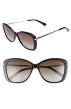 Women's Longchamp 56mm Gradient Lens Butterfly Sunglasses - Black