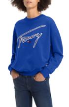 Women's Tommy Jeans Tjw Embroidered Logo Sweatshirt - Blue