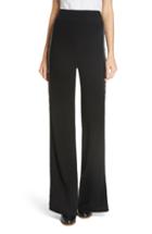 Women's See By Chloe Metallic Knit Wool Blend Trousers - Black
