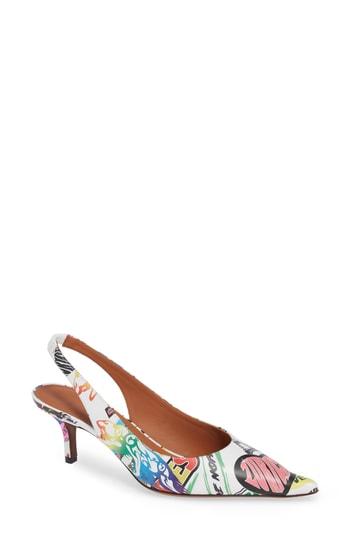 Women's Vetements Sticker Slingback Pump Us / 39eu - White
