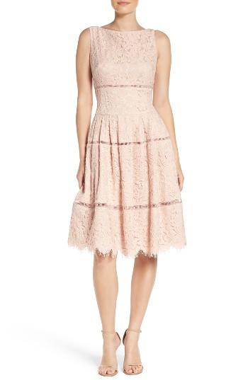Women's Eliza J Lace Inset Midi Dress