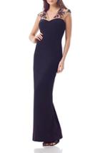 Women's Js Collections Illusion Gown