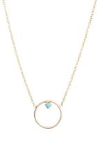 Women's Zoe Chicco Turquoise Circle Pendant Necklace