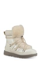 Women's Ugg Highland Genuine Shearling Waterproof Bootie .5 M - White